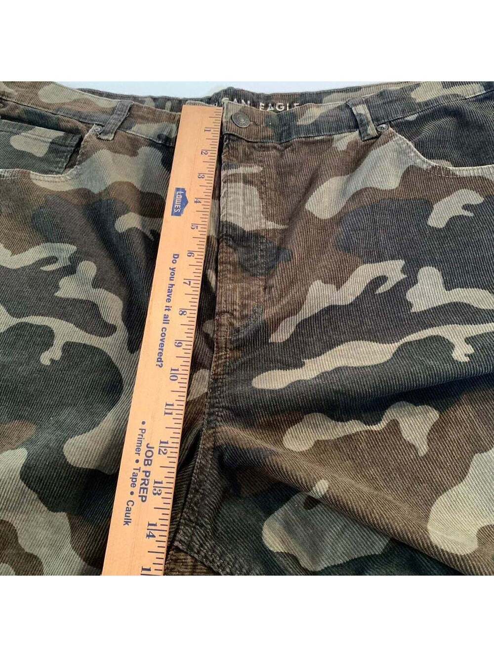 American Eagle Women's Plus Size 24 High Waist Corduroy Camo Mom Jeans - New w/ - Picture 4 of 11